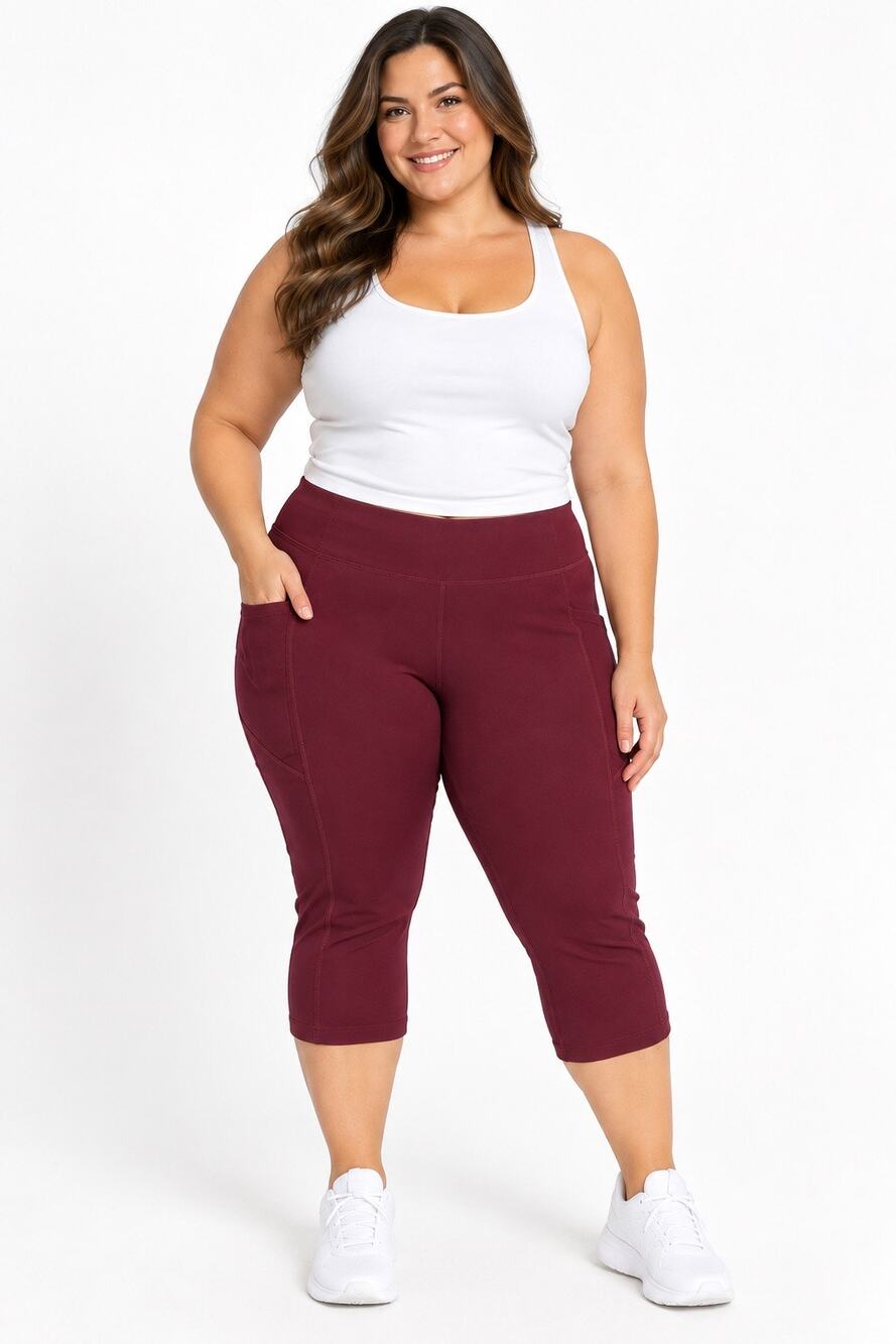 Rae Mode Burgundy Capri Pants Size 2X – NWOT